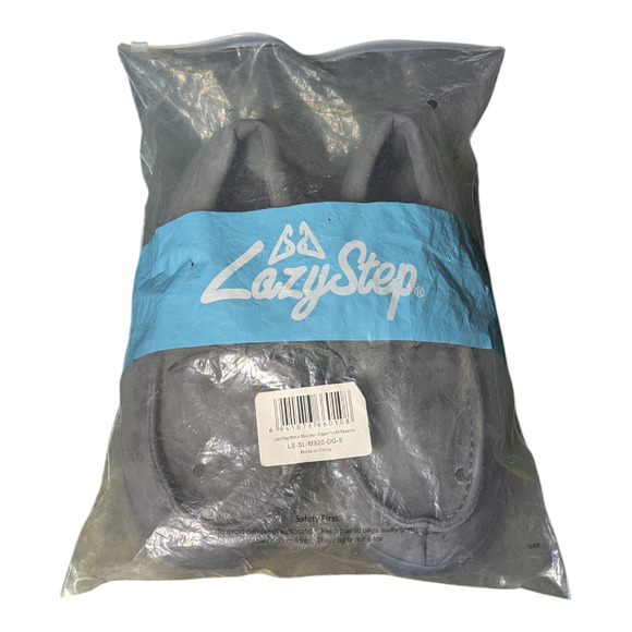 Lazy Steps Men's Moccasin Slippers - Size 9 - Gray - New - Indoor/Outdoor - Picture 7 of 7